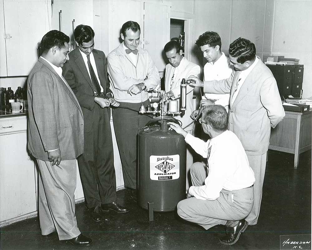 Douglas has been providing protective products across the US and abroad for more than 100 years Douglas Pro Technologies employees circa 1950s