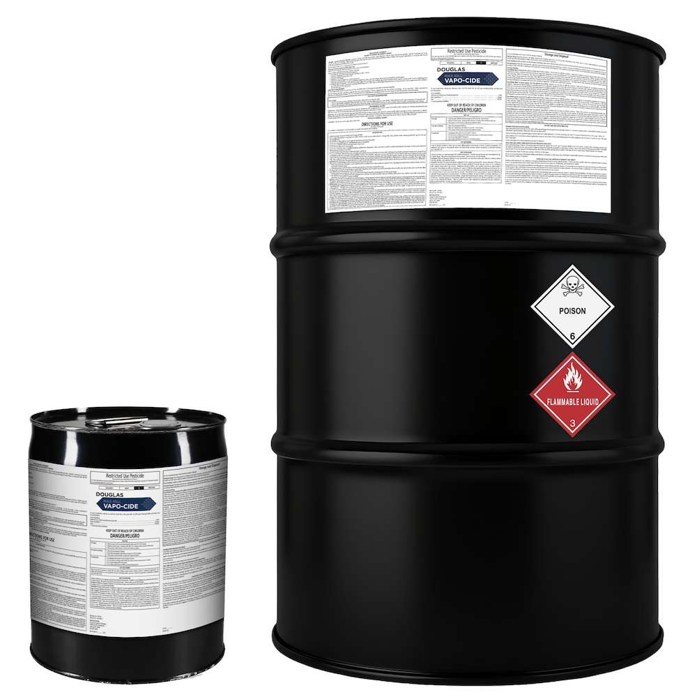 Vapo-Cide 5 and 55 gal containers